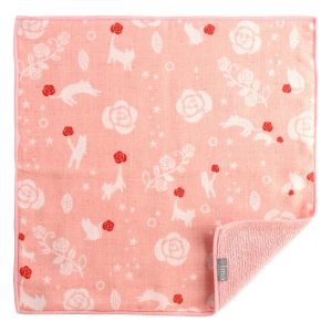 Paño Japonés Rosa y Gato