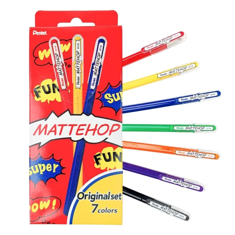 Caja de Bolígrafos de Colores Pentel Mattehop