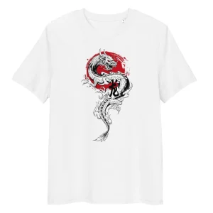 Camiseta Japonesa Dragón y Sol